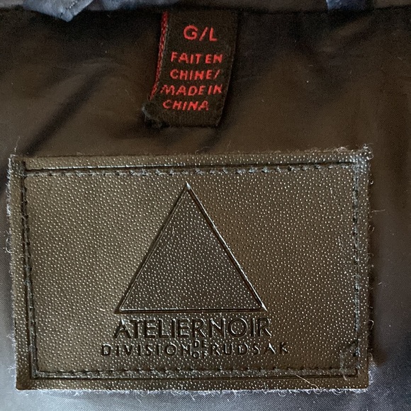 Atelier Noir Rudsak men’s down filled bomber jacket with hood. Dark navy. Size L - Picture 9 of 12